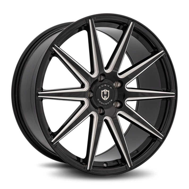 20x10.5 Curva C49 Gloss Black Milled 5x114.3 ET35 wheel/rim