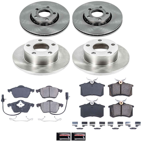 PowerStop OE Stock Replacement Low-Dust Ceramic Brake Pad and Rotor Kit