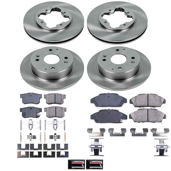 PowerStop OE Stock Replacement Low-Dust Ceramic Brake Pad and Rotor Kit