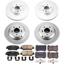 PowerStop Genuine Geomet Coated Rotor and Low-Dust Ceramic Brake Pad Kit