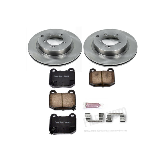 PowerStop OE Stock Replacement Low-Dust Ceramic Brake Pad and Rotor Kit