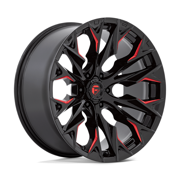 22x10 Fuel Off-Road D823 Flame Gloss Black Milled Candy Red 6x135 ET-18 Wheel