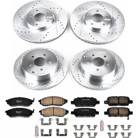 PowerStop Z23 Daily Driver Carbon-Fiber Ceramic Brake Pad and Drilled & Slotted
