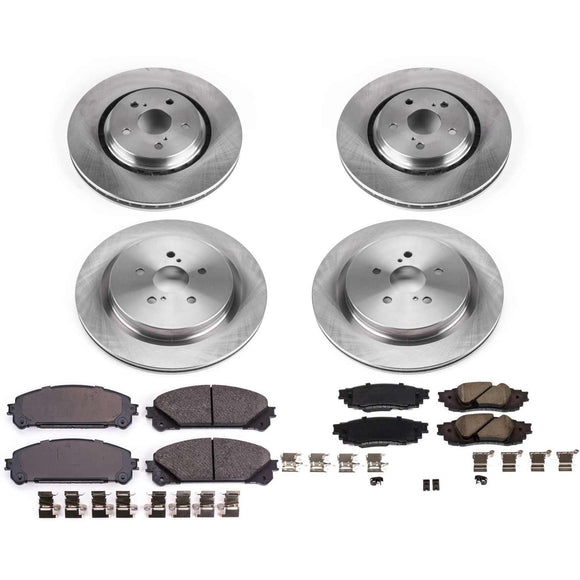 PowerStop OE Stock Replacement Low-Dust Ceramic Brake Pad and Rotor Kit