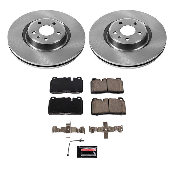 PowerStop OE Stock Replacement Low-Dust Ceramic Brake Pad and Rotor Kit