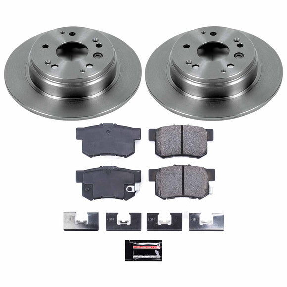 PowerStop OE Stock Replacement Low-Dust Ceramic Brake Pad and Rotor Kit