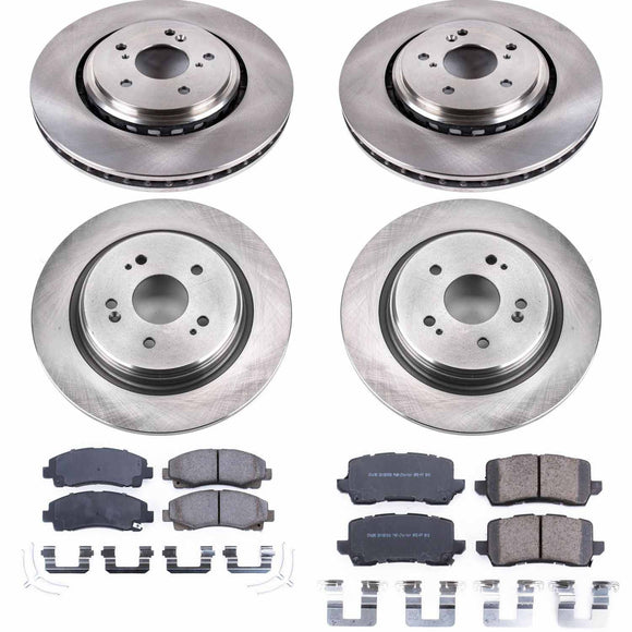 PowerStop OE Stock Replacement Low-Dust Ceramic Brake Pad and Rotor Kit
