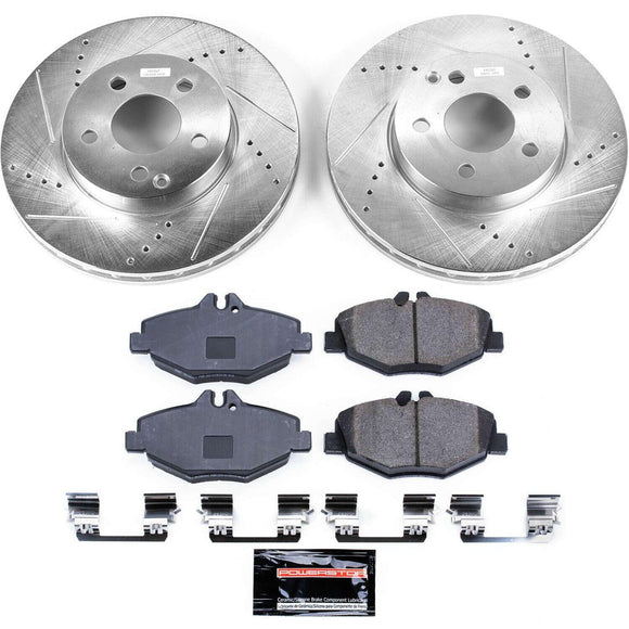 PowerStop Z23 Daily Driver Carbon-Fiber Ceramic Brake Pad and Drilled & Slotted