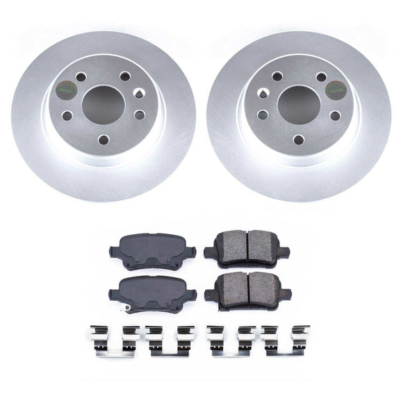 PowerStop Genuine Geomet Coated Rotor and Low-Dust Ceramic Brake Pad Kit
