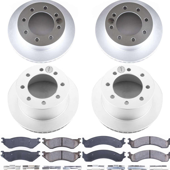 PowerStop Genuine Geomet Coated Rotor and Low-Dust Ceramic Brake Pad Kit