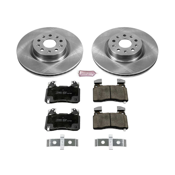 PowerStop OE Stock Replacement Low-Dust Ceramic Brake Pad and Rotor Kit