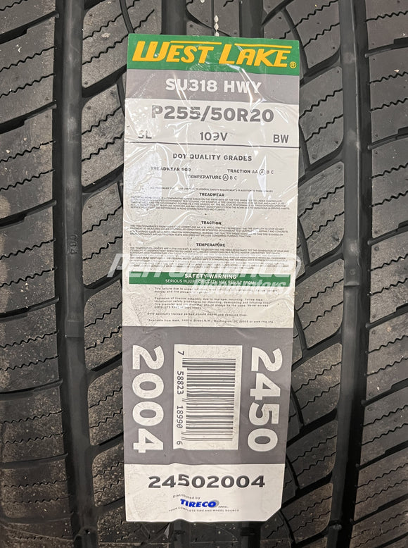 Westlake SU318 HT Tire 255/50R20 109V BSW XL 255 50 20 2555020
