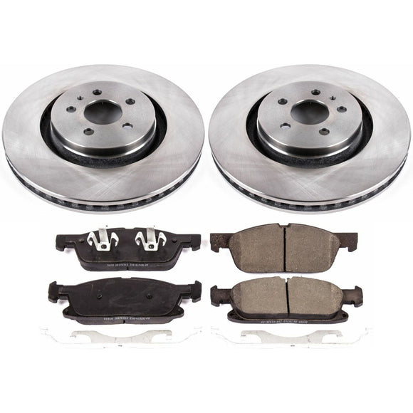 PowerStop OE Stock Replacement Low-Dust Ceramic Brake Pad and Rotor Kit