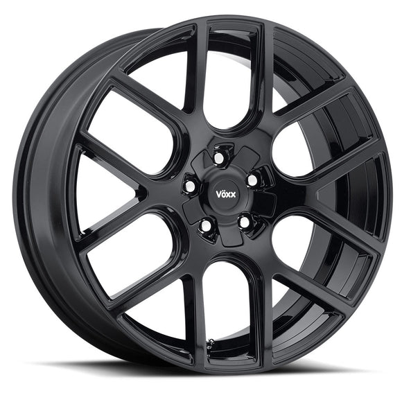 20x8.5 Voxx Lago Gloss Black 5x108/114.3 ET40 wheel/rim
