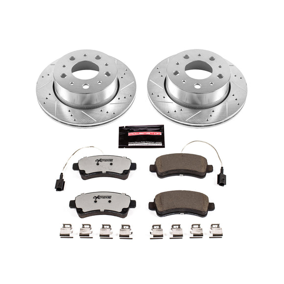 PowerStop Z36 Carbon-Fiber Ceramic Brake Pad with Drilled and Slotted Rotor Kit