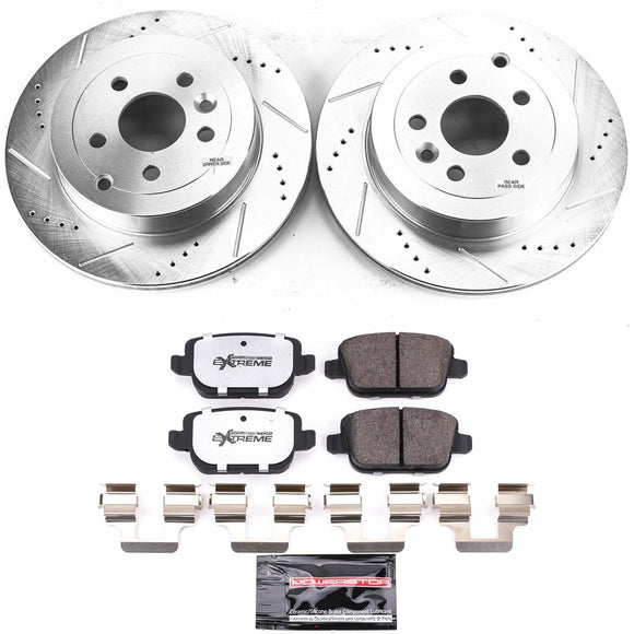 PowerStop Z36 Carbon-Fiber Ceramic Brake Pad with Drilled and Slotted Rotor Kit