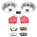 PowerStop Z26 Street Performance Ceramic Brake Pad, Drilled Slotted Rotor, and C