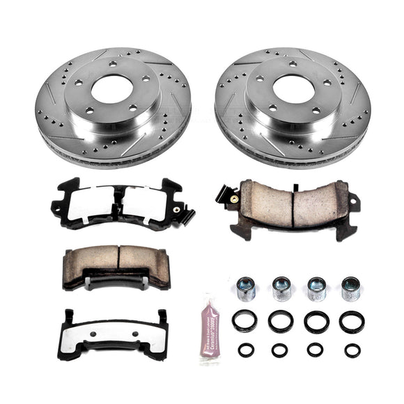 PowerStop Z36 Carbon-Fiber Ceramic Brake Pad with Drilled and Slotted Rotor Kit