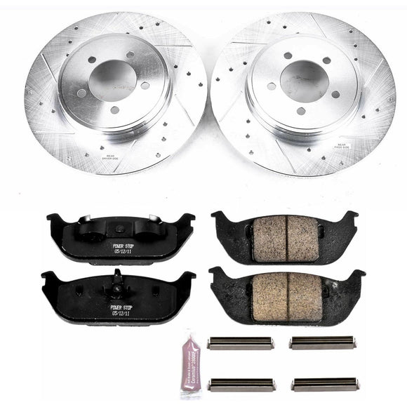 PowerStop Z23 Daily Driver Carbon-Fiber Ceramic Brake Pad and Drilled & Slotted