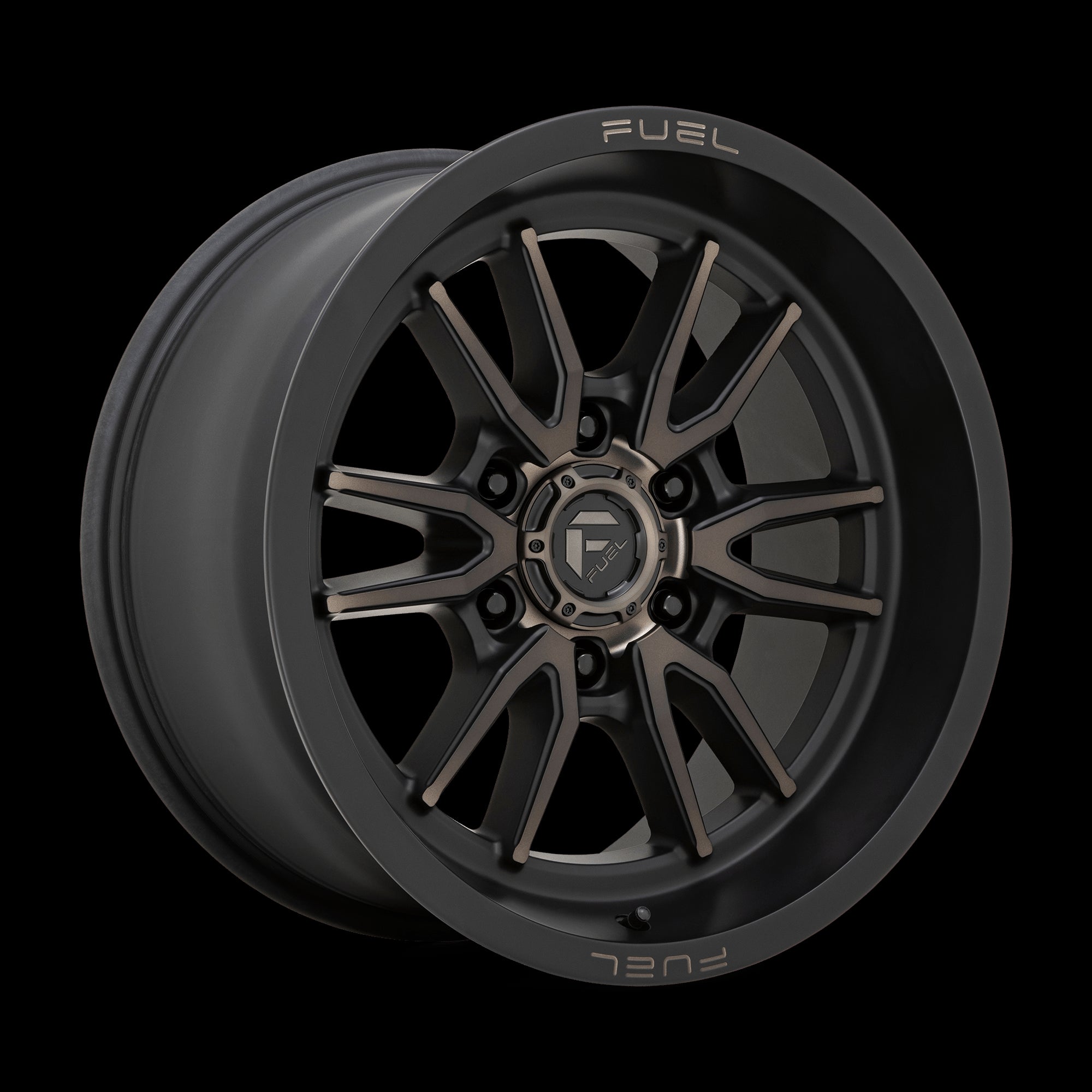 18X9 Fuel D762 Clash Matte Black Double Dark Tint 6X120 ET1 wheel/rim