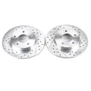 PowerStop Evolution Drilled Slotted Rotors Pair Rear For Oldsmobile Toronado