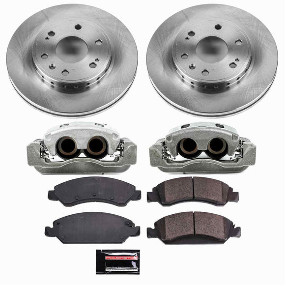 PowerStop OE Stock Replacement Low-Dust Ceramic Brake Pad, Rotor and Caliper Kit