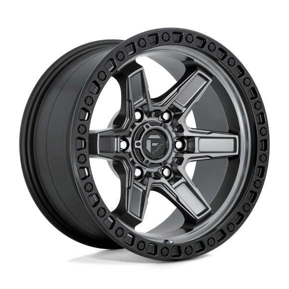 17X9 Fuel D698 KICKER Matte Gun Metal Black Bead Ring 6X139.7 ET1 wheel/rim