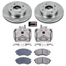 PowerStop OE Stock Replacement Low-Dust Ceramic Brake Pad, Rotor and Caliper Kit
