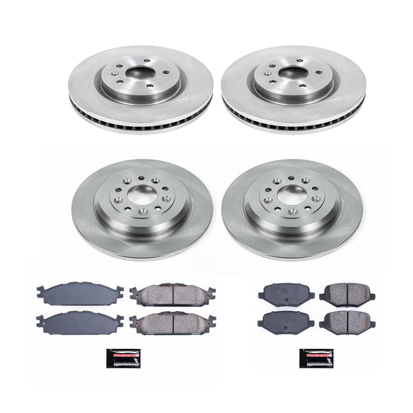 PowerStop OE Stock Replacement Low-Dust Ceramic Brake Pad and Rotor Kit