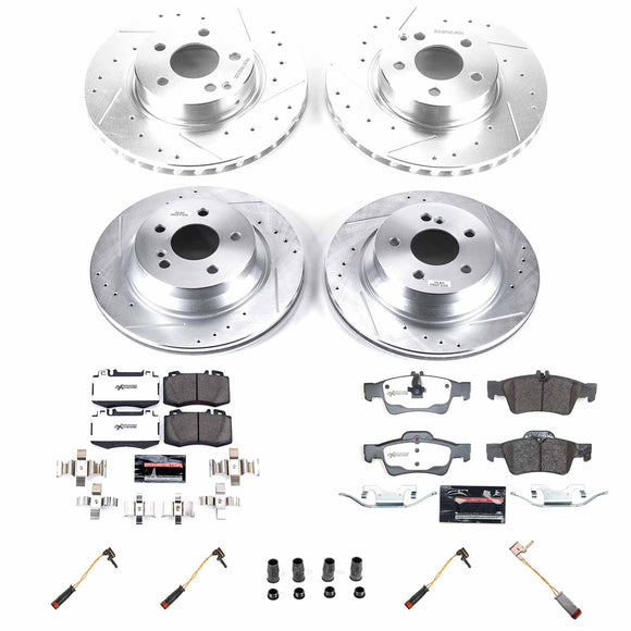 Z26 Street Performance Ceramic Brake Pad and Drilled & Slotted Rotor Kit