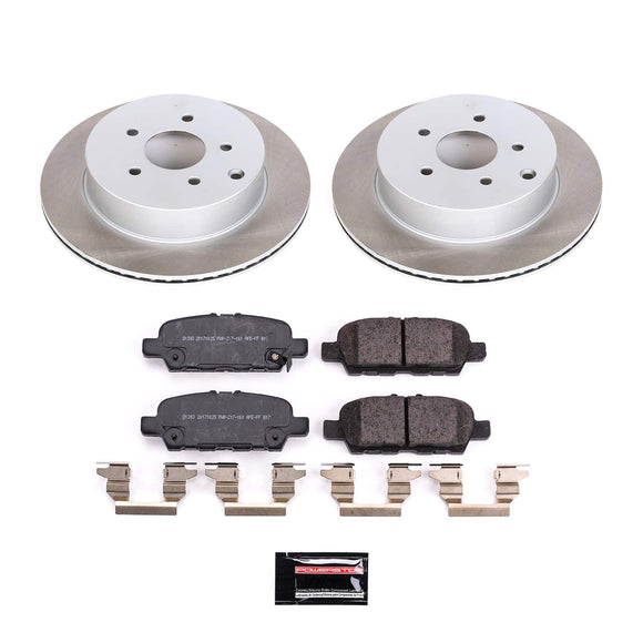 PowerStop Semi-Coated Rotor and Low-Dust Ceramic Brake Pad Kit