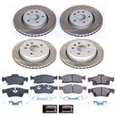 PowerStop Semi-Coated Rotor and Low-Dust Ceramic Brake Pad Kit
