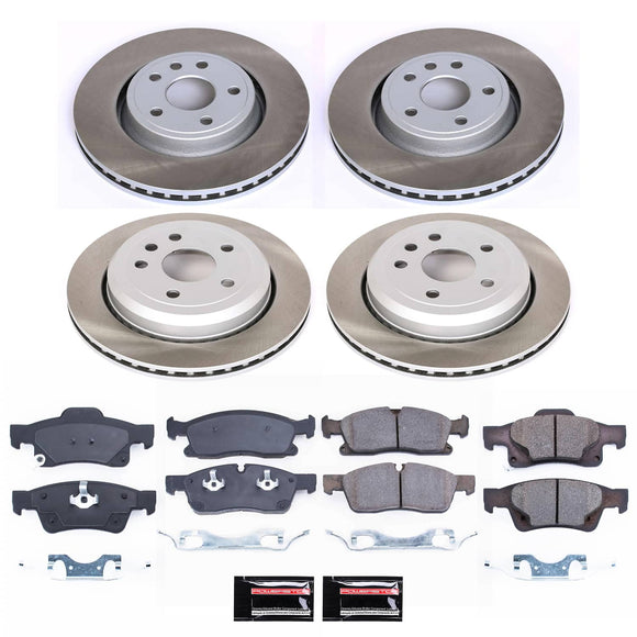 PowerStop Semi-Coated Rotor and Low-Dust Ceramic Brake Pad Kit
