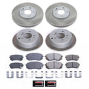 PowerStop Semi-Coated Rotor and Low-Dust Ceramic Brake Pad Kit