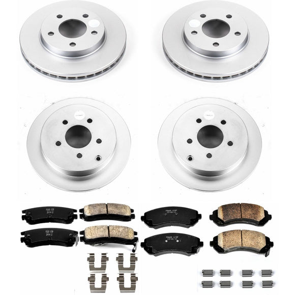 PowerStop Genuine Geomet Coated Rotor and Low-Dust Ceramic Brake Pad Kit