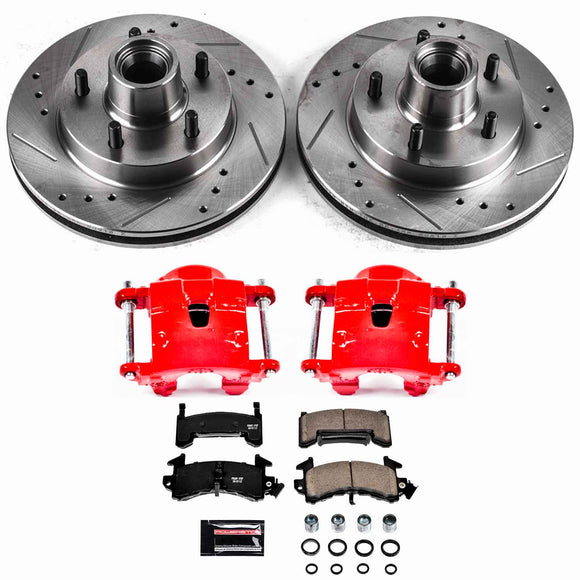 PowerStop Z23 Daily Driver Carbon-Fiber Ceramic Pads Drilled & Slotted Rotor & C