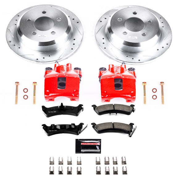 PowerStop Z23 Daily Driver Carbon-Fiber Ceramic Pads Drilled & Slotted Rotor & C
