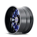 24x14 Cali Off-Road Summit  Black/Blue Milled Spokes 6x135 ET-76 wheel