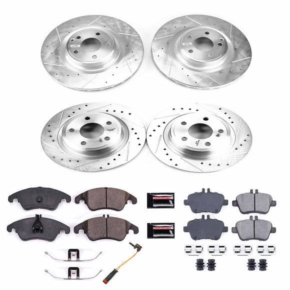 PowerStop Z23 Daily Driver Carbon-Fiber Ceramic Brake Pad and Drilled & Slotted