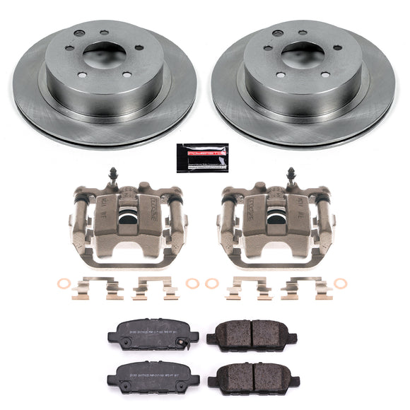 PowerStop OE Stock Replacement Low-Dust Ceramic Brake Pad, Rotor and Caliper Kit