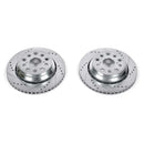 PowerStop Evolution Drilled Slotted Rotors Pair Rear For Lexus LS460
