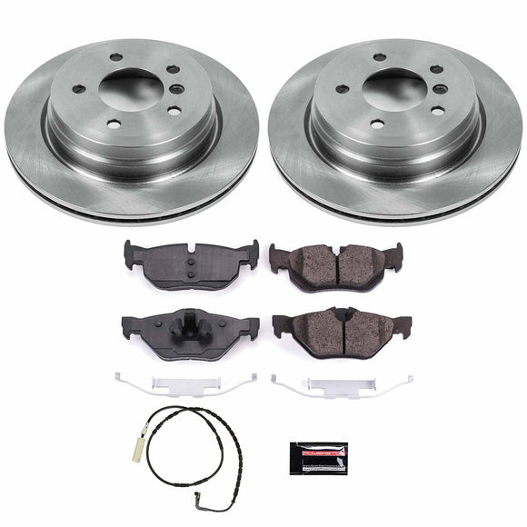 PowerStop OE Stock Replacement Low-Dust Ceramic Brake Pad and Rotor Kit