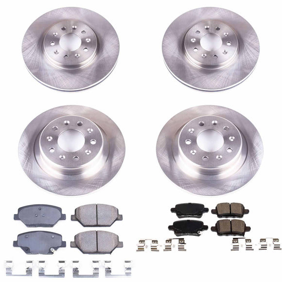 PowerStop OE Stock Replacement Low-Dust Ceramic Brake Pad and Rotor Kit