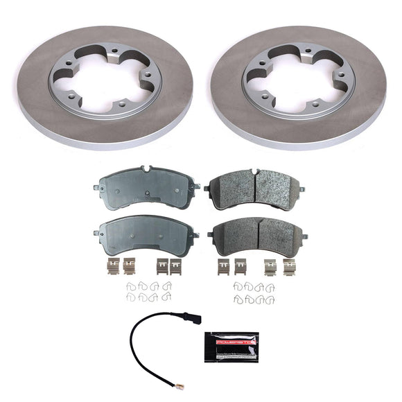 PowerStop Semi-Coated Rotor and Low-Dust Ceramic Brake Pad Kit