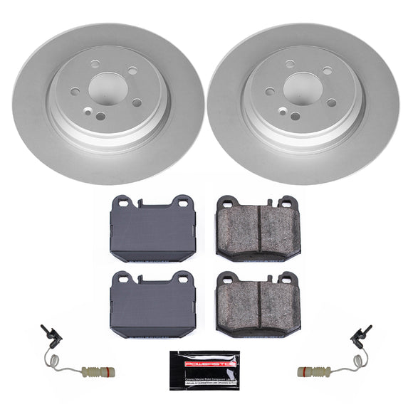 PowerStop Genuine Geomet Coated Rotor and Carbon-Fiber Ceramic Brake Pad Kit
