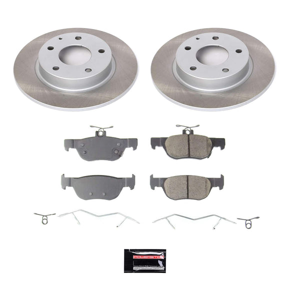 PowerStop Semi-Coated Rotor and Low-Dust Ceramic Brake Pad Kit