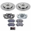 PowerStop OE Stock Replacement Low-Dust Ceramic Brake Pad, Rotor and Caliper Kit