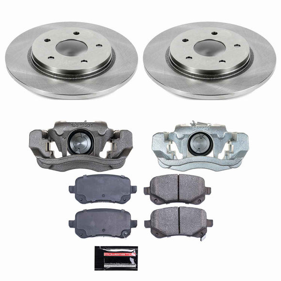 PowerStop OE Stock Replacement Low-Dust Ceramic Brake Pad, Rotor and Caliper Kit