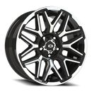 20X9 Vision 305 Rekluse Gloss Black Machined Face and Lip 5x139.7 5x5.5 ET12 CB1