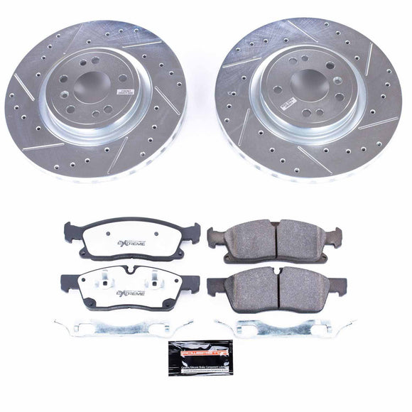 PowerStop Z36 Carbon-Fiber Ceramic Brake Pad with Drilled and Slotted Rotor Kit